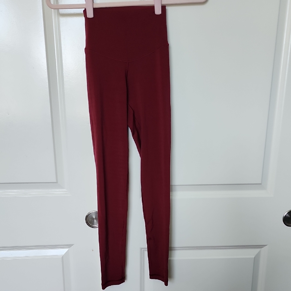 Aerie Burgundy High-Waisted Leggings